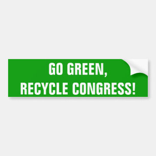 ADESIVO PARA CARRO VAI VERDE, O CONGRESSO DO RECICLAR!