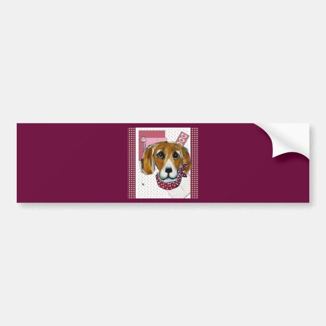 ADESIVO PARA CARRO VALENTINE BEAGLE (Frente)