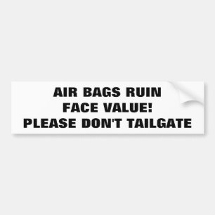 Adesivo Para Carro Valor nominal Tailgaters da ruína dos airbags