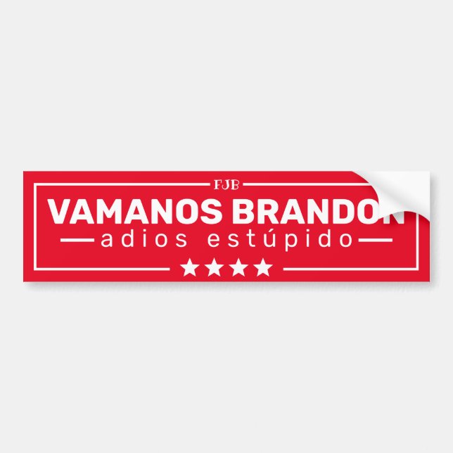 Adesivo Para Carro Vamanos Brandon Bumper Sticker (Frente)