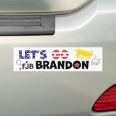 Adesivo Para Carro Vamos Go Brandon Bumper Sticker American Flag!