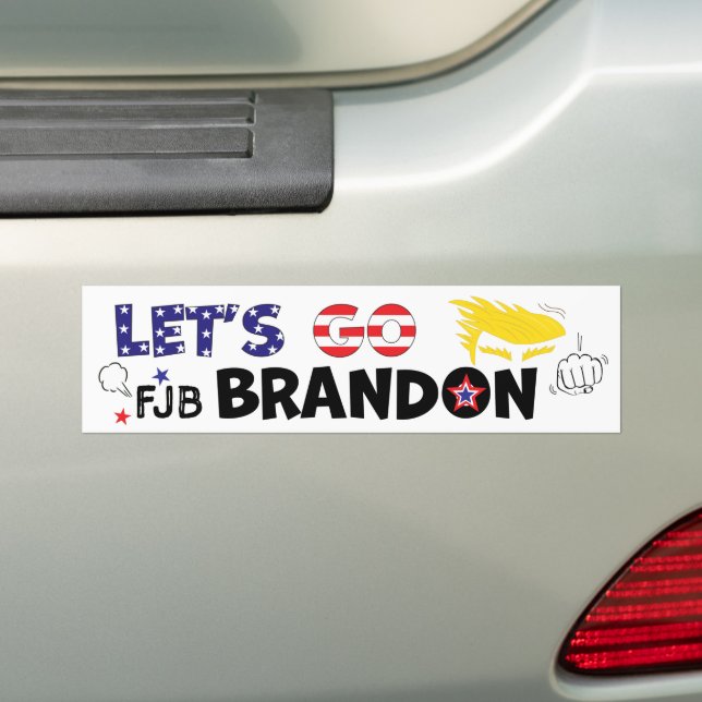 ADESIVO PARA CARRO VAMOS FAZER BRANDON COM TRUMP (No carro)