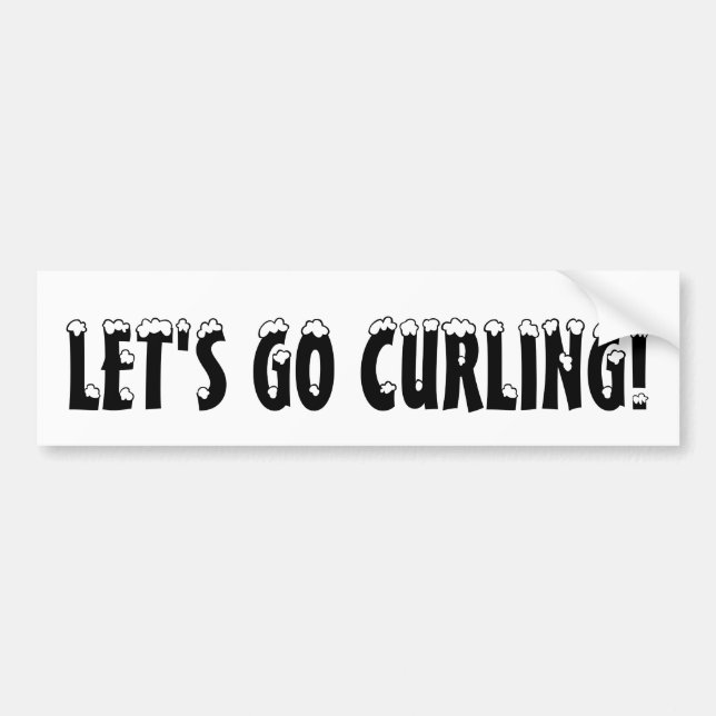 Adesivo Para Carro VAMOS VÁ CURLING! Bumber Sticker (Frente)