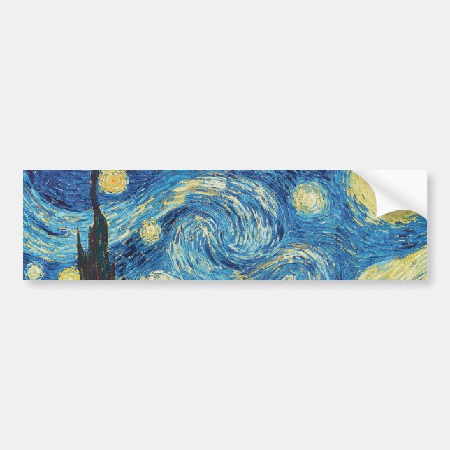Adesivo Para Carro Van Gogh Starry Night Classism Arte (Frente)