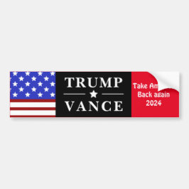 Adesivo Para Carro Vance Personalizado do Trump 2024