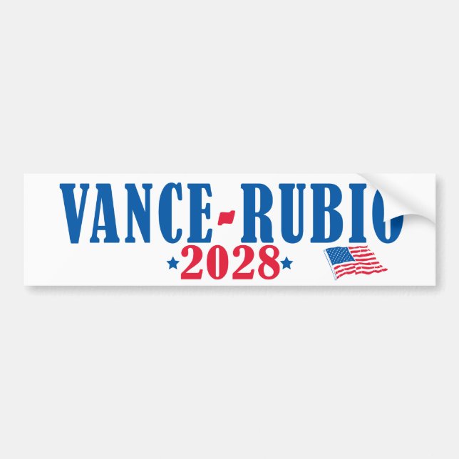 Adesivo Para Carro Vance Rubio 2028 (bandeira) (Frente)