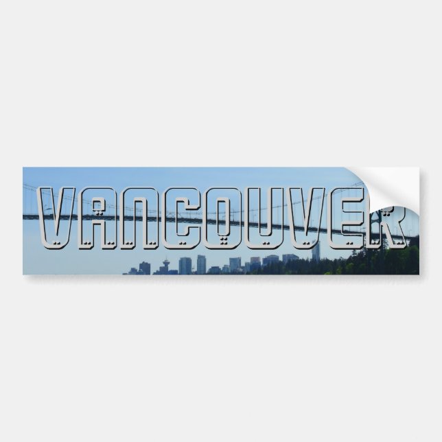 Adesivo Para Carro Vancouver Bumper Sticker Lions Gate Souvenirs (Frente)