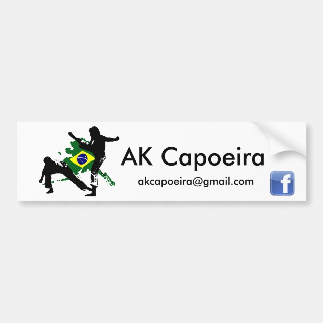 Adesivo Para Carro Vara do pára-choque de AK Capoeira Brasil (Frente)