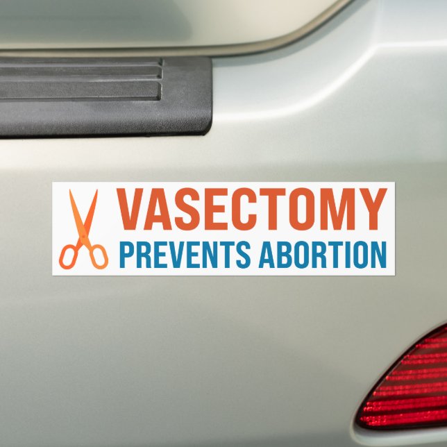 Adesivo Para Carro Vasectomia Impede Aborto (No carro)