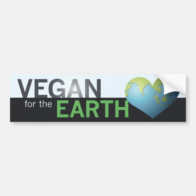Adesivo Para Carro Vegan para a terra (Frente)