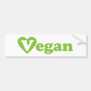 Adesivo Para Carro Vegan Text Green Heart