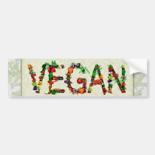 Adesivo Para Carro Vegetais do Vegan