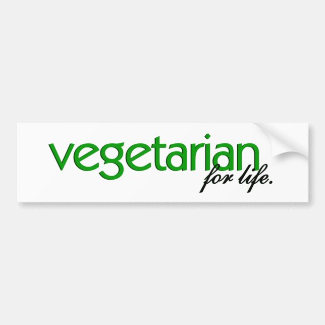 Adesivo Para Carro Vegetariano para a vida (Frente)