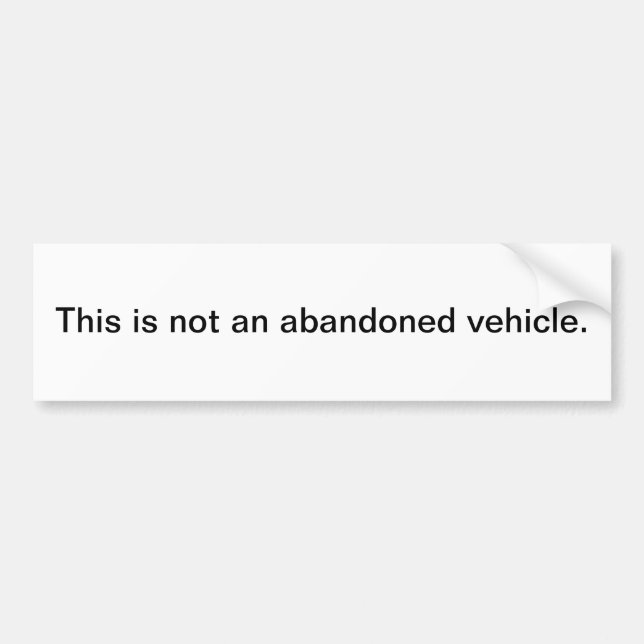Adesivo Para Carro Veículo abandonado (Frente)