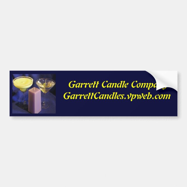 Adesivo Para Carro Vela CompanyGarrettCandles.vpweb.com de Garrett (Frente)