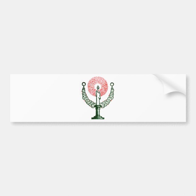 Adesivo Para Carro Vela de Natal Tradicional (Frente)