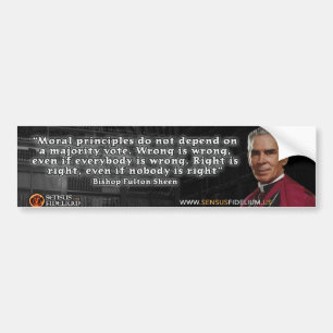 Adesivo Para Carro Ven Fulton Sheen "Morality" Bumper Sticker