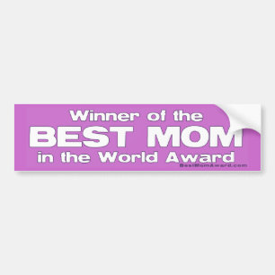 Adesivo Para Carro Vencedor da melhor mamã no prêmio do mundo