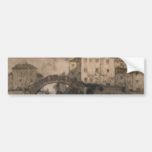 Adesivo Para Carro Veneza, Itália (Paisagem Veneziana Vintage)
