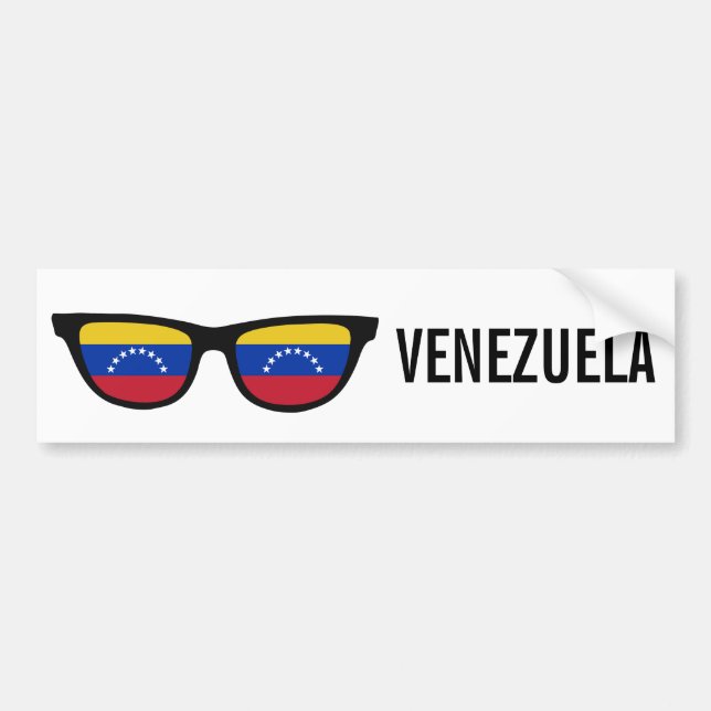 Adesivo Para Carro Venezuela Shades de texto personalizado e protetor (Frente)