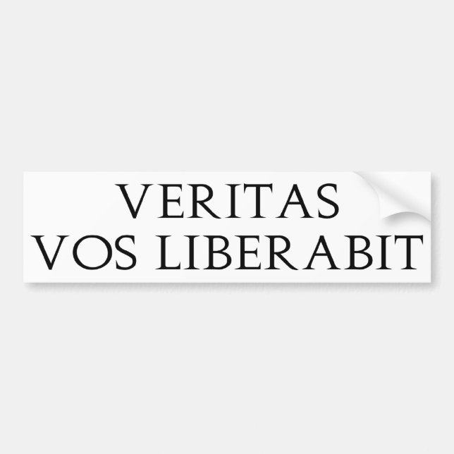 Adesivo Para Carro Veritas Vos Liberabit (Frente)