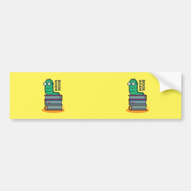 Adesivo Para Carro Verme de Livro (Frente)
