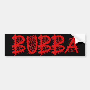 Adesivo Para Carro Vermelho de Bubba no preto