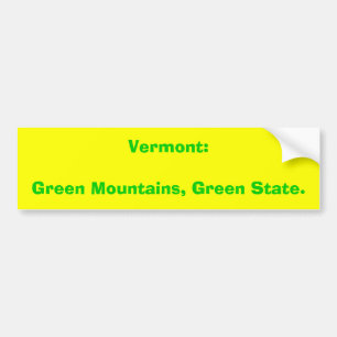 Adesivo Para Carro Vermont: Montanhas verdes, estado verde