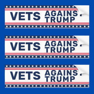 Adesivo Para Carro Veteranos Contra a Política de Trump