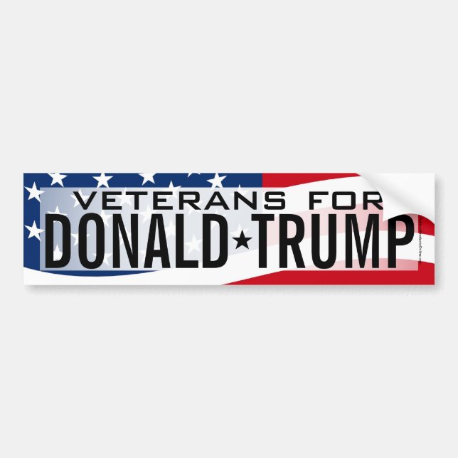 Adesivo Para Carro Veteranos Donald Trump Bumper Sticker (Frente)