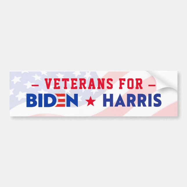 ADESIVO PARA CARRO VETERANOS PARA JOE BIDEN & KAMALA HARRIS 2020 (Frente)