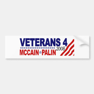Adesivo Para Carro Veteranos para McCain Palin 2008