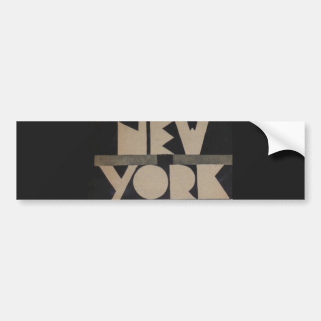 Adesivo Para Carro Viagem de Vintage Nova York (Frente)