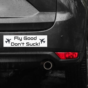 Adesivo Para Carro Viagem Engraçado "Voe bom não chupa" Aviação diver