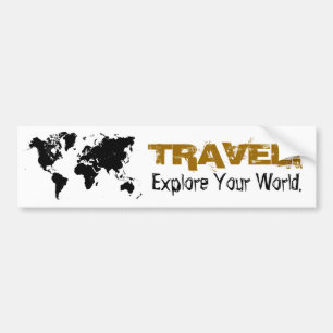 Adesivo Para Carro VIAGEM! EXPLORE SEU MUNDO! Autocolante no vidro