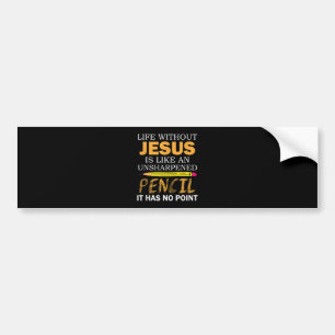 Adesivo Para Carro Vida Sem Jesus Engraçado Fé Cristã Religiosa