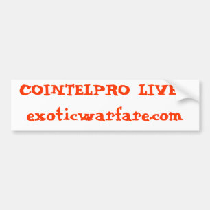 Adesivo Para Carro VIDAS DE COINTELPRO! exoticwarfare.com