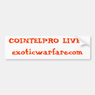 Adesivo Para Carro VIDAS DE COINTELPRO! exoticwarfare.com