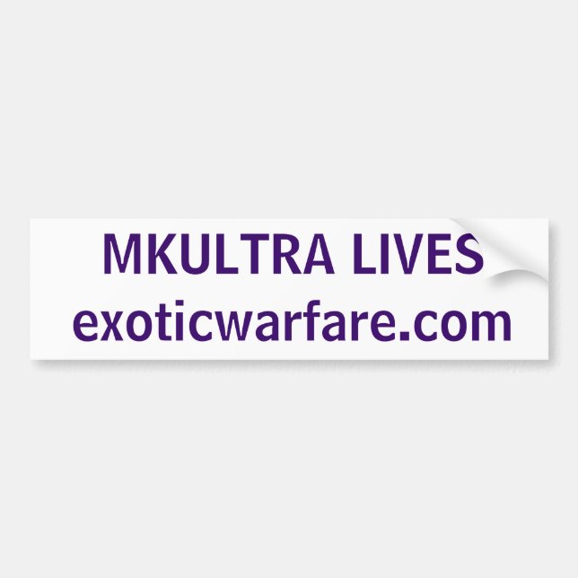 Adesivo Para Carro VIDAS DE MKULTRA! exoticwarfare.com (Frente)