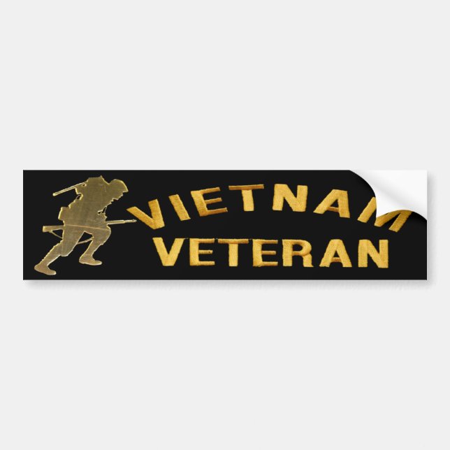 Adesivo Para Carro VIETNAM SOLDADO EM DOURADO Bumper Sticker (Frente)