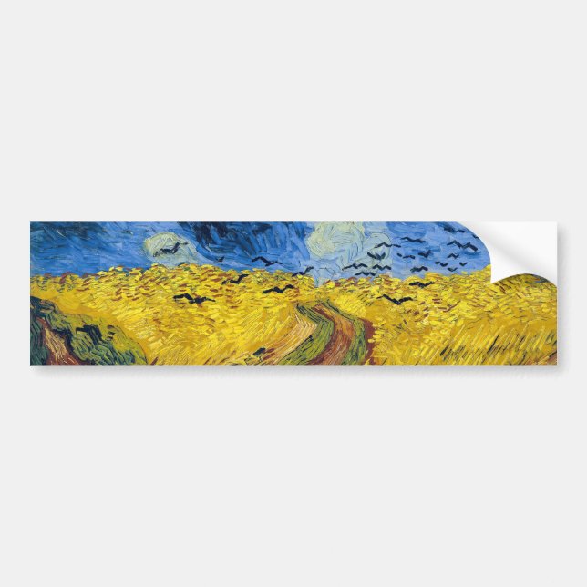 Adesivo Para Carro Vincent van Gogh - Wheatfield com Crows (Frente)
