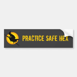 Adesivo Para Carro Vinheta 6 para Bumper Hex Safe Halloween Witness