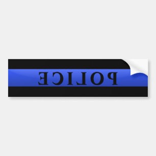 Adesivo Para Carro Vinheta-ampola da frente da polícia de linha azul