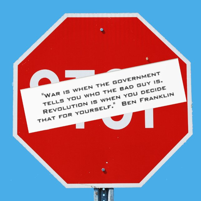 Adesivo Para Carro Vinheta-ampola de aspas de Benjamin Franklin (Criador carregado)