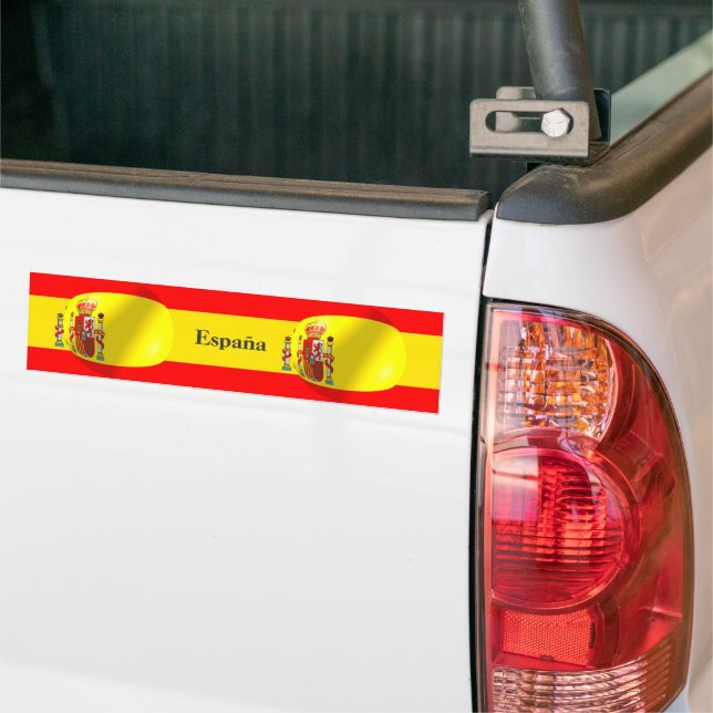 Adesivo Para Carro Vinheta-ampola de bandeira espanhola (No caminhão)