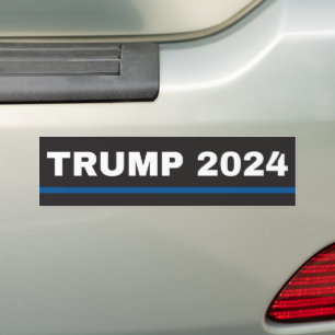 Adesivo Para Carro Vinheta-ampola fina de linha azul Trump 2024