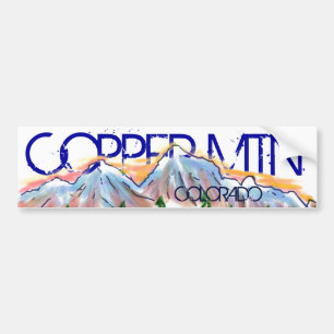 Adesivo Para Carro Vinheta artística da montanha Copper Mountain Colo
