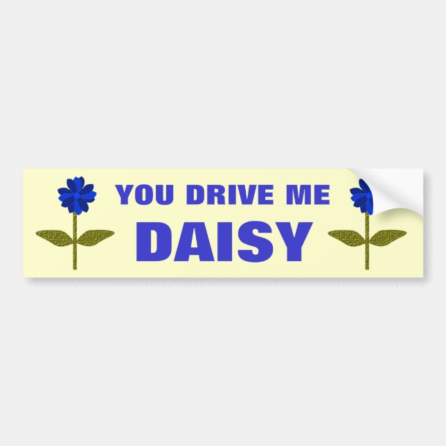 Adesivo Para Carro Vinheta Azul-Bumper Daisy Ocean (Frente)