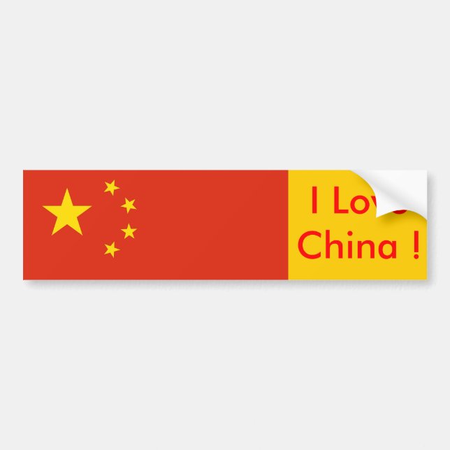 Adesivo Para Carro Vinheta com bandeira da China (Frente)