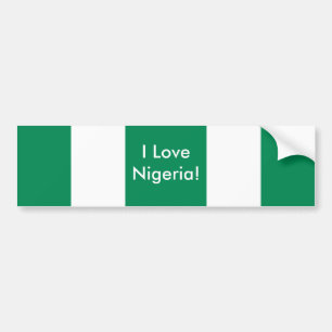 Adesivo Para Carro Vinheta com bandeira da Nigéria